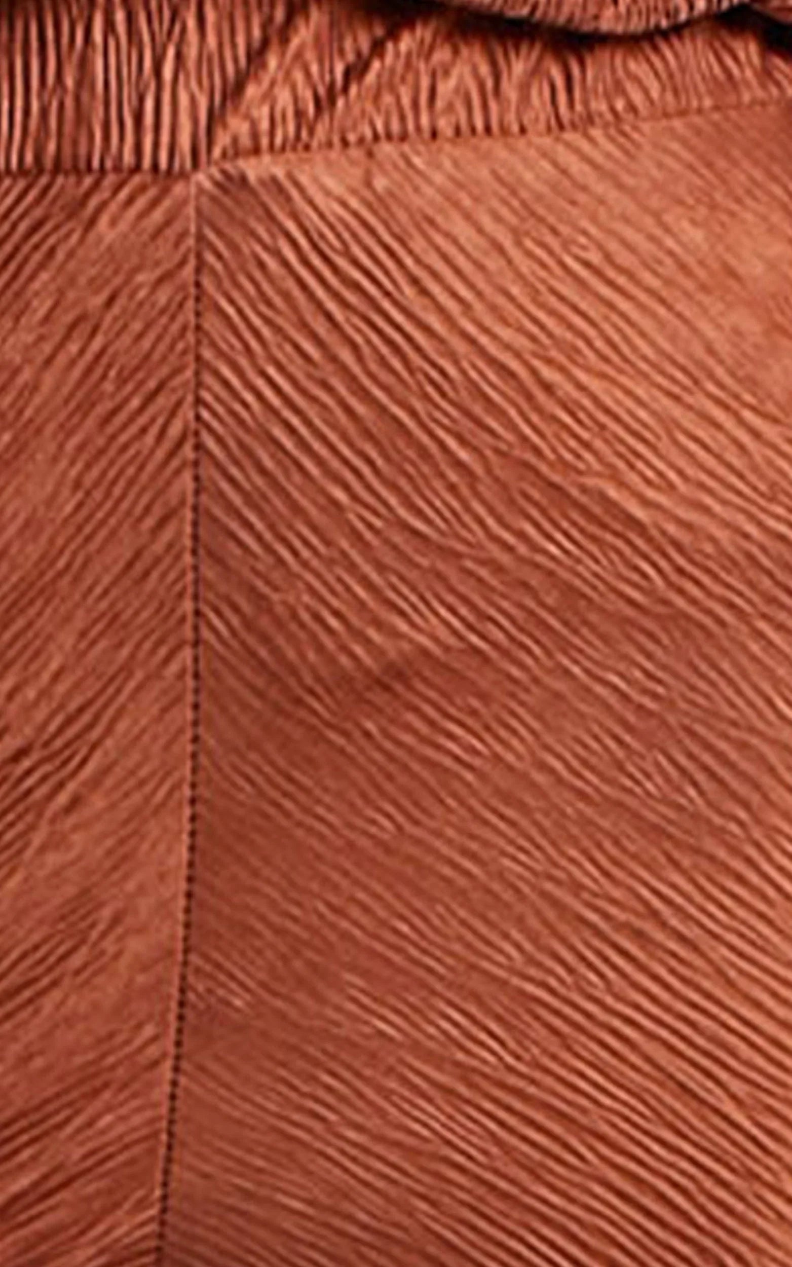 Rosamund Pants - High Waisted Crinkle Flared Pants in Clay