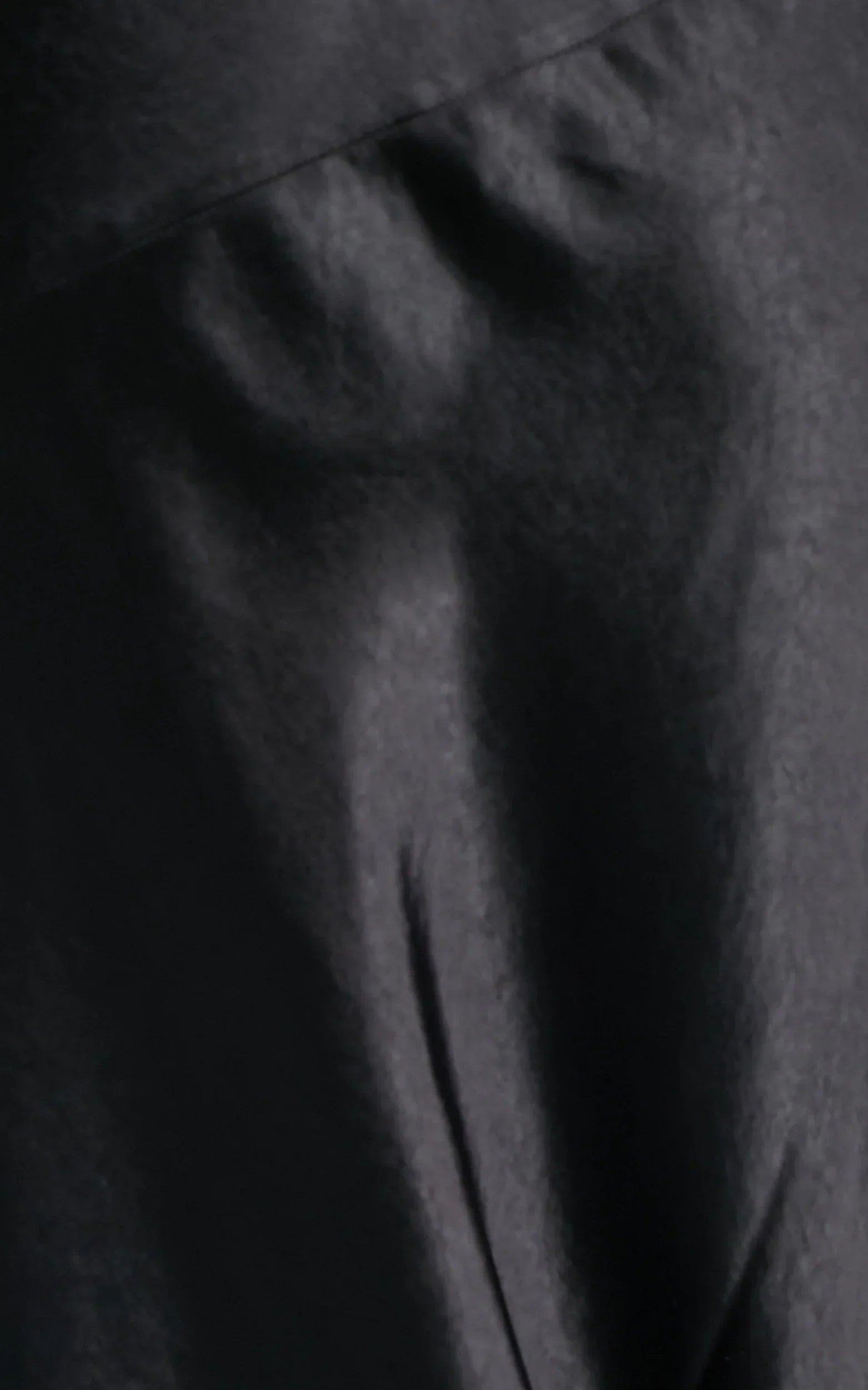 Adilah Maxi Dress - Cowl Neck Satin Dress in Black