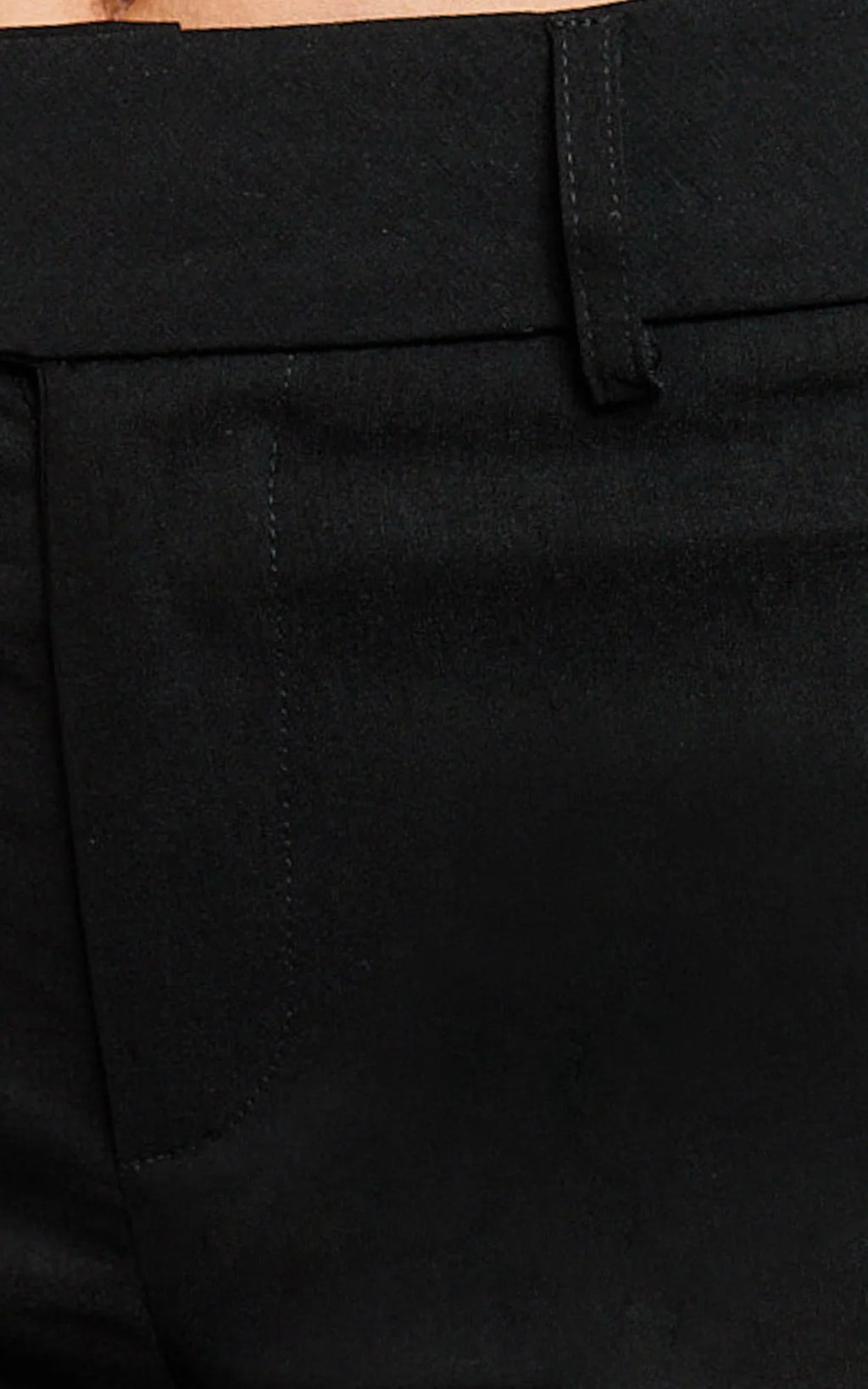 Lindsay Pants - Mid Rise Belted Bootcut Pants in Black