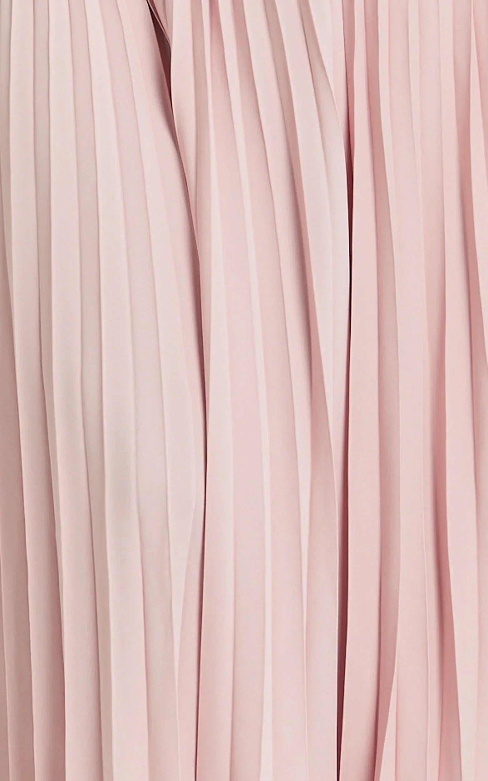Loretta Maxi Dress - Contrast Halter Neck Pleated Dress in Pink
