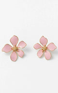Chaney Enamel Earrings in Pink