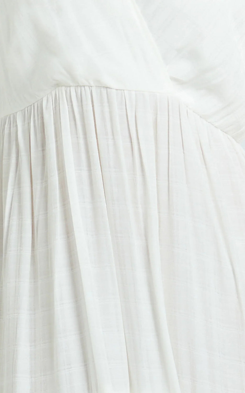 Cryzel Midi Dress - Flutter Sleeve Tiered Dress in White